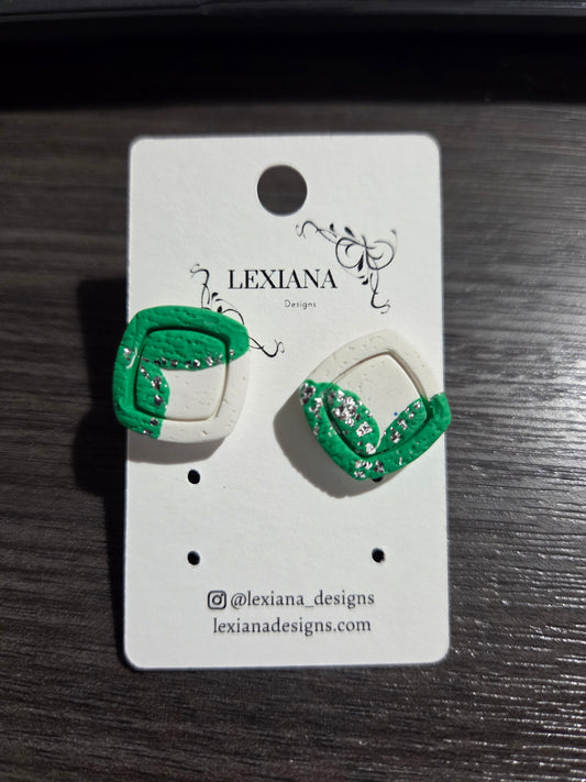 Square Green and White