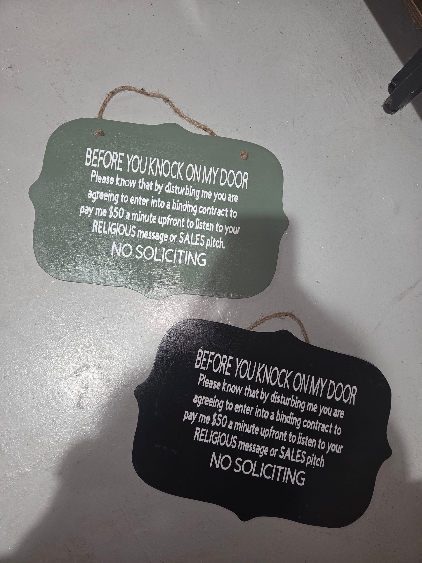 No Soliciting Sign