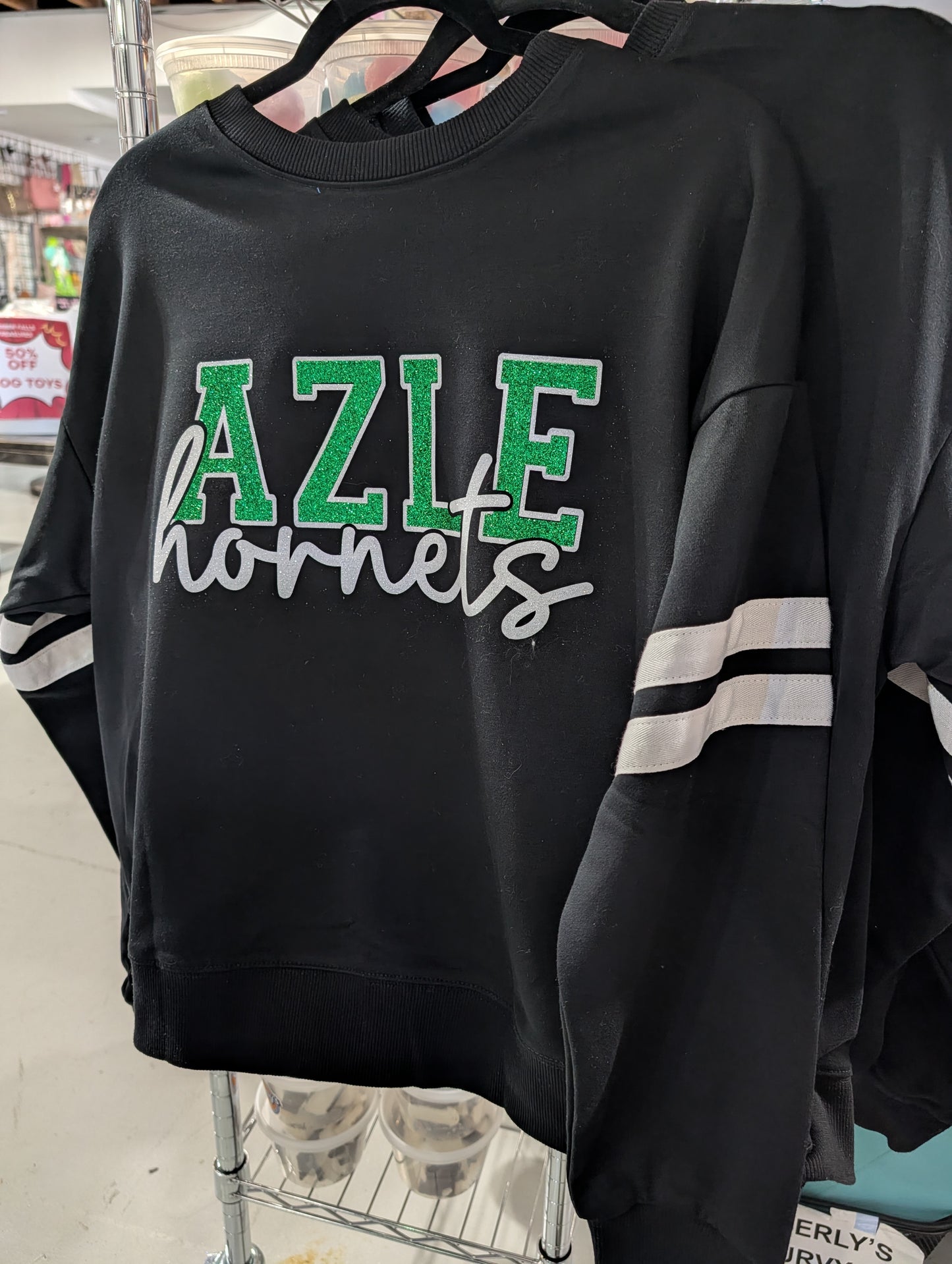 Azle Glitter Jersey Sweatshirt