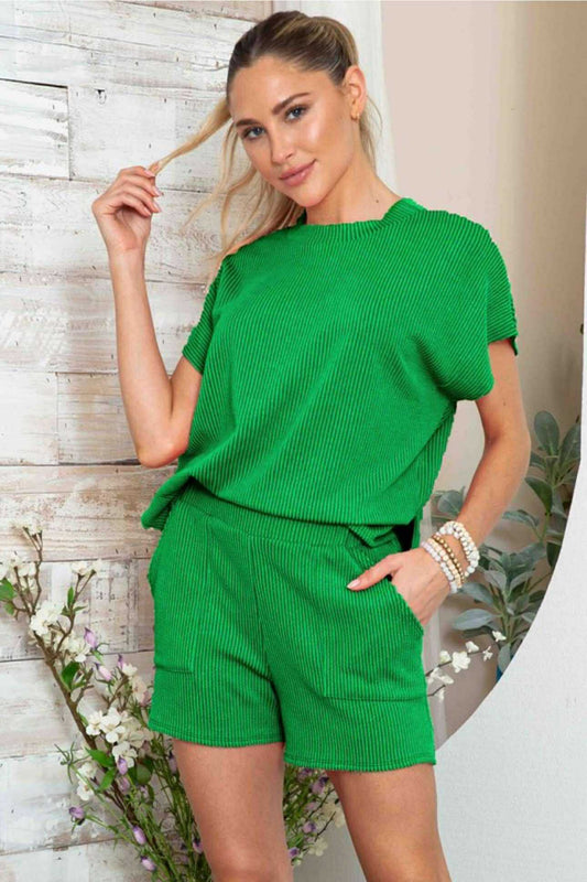 Wave Ribbed Set - Green