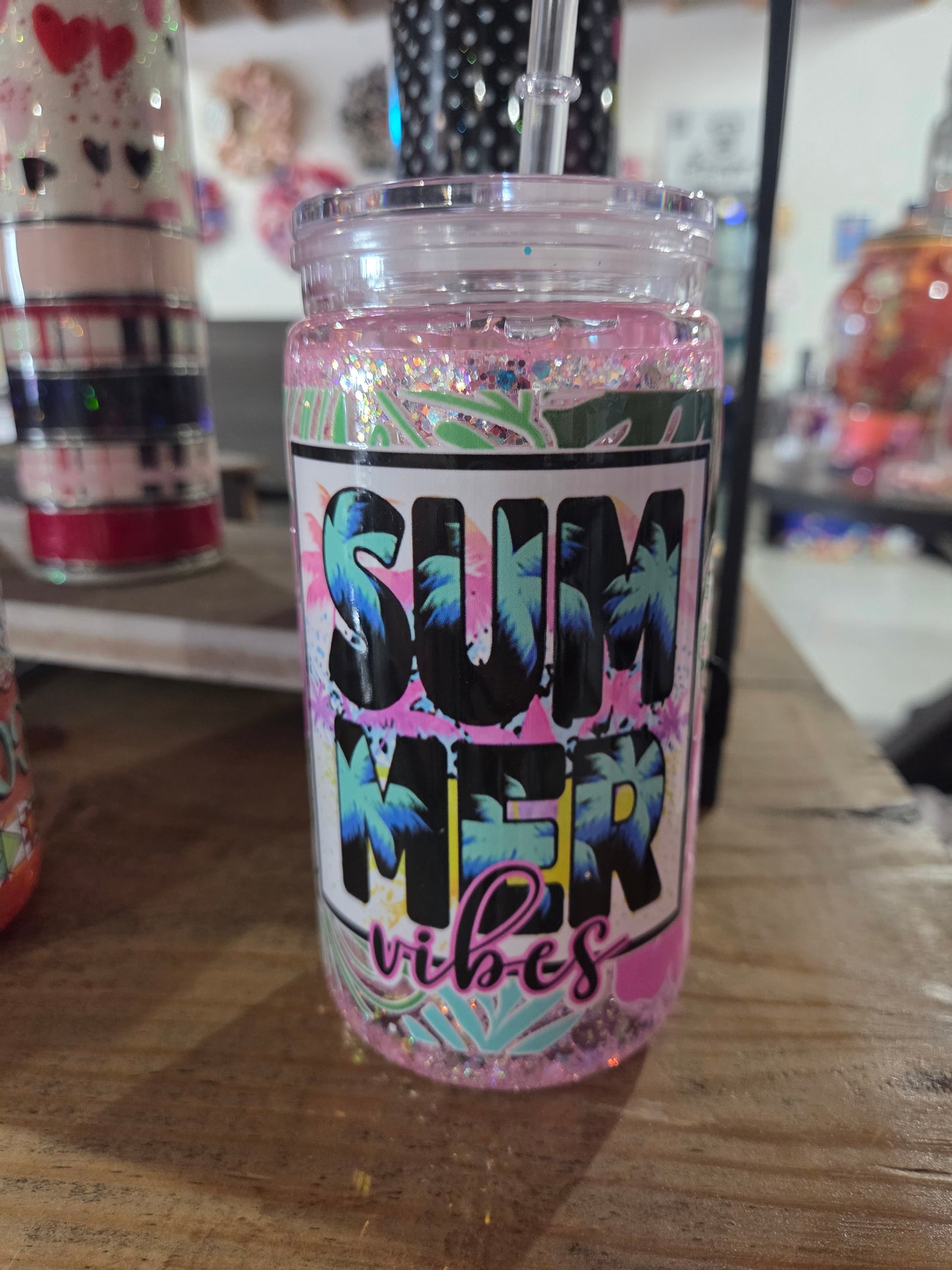 Snow Globe Acrylic Summer