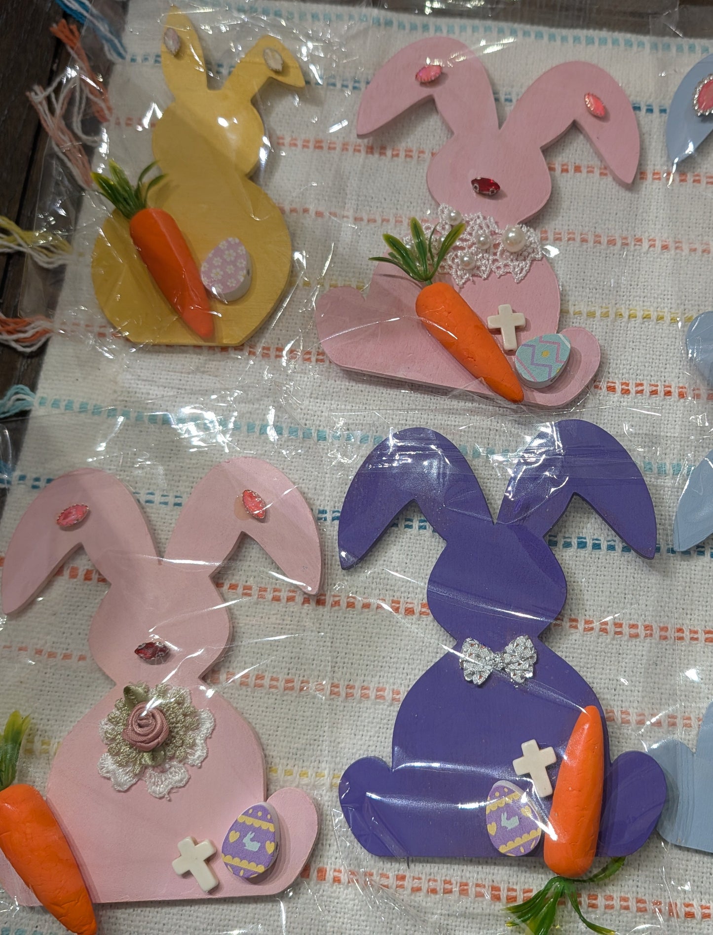 Wood Bunny Magnet