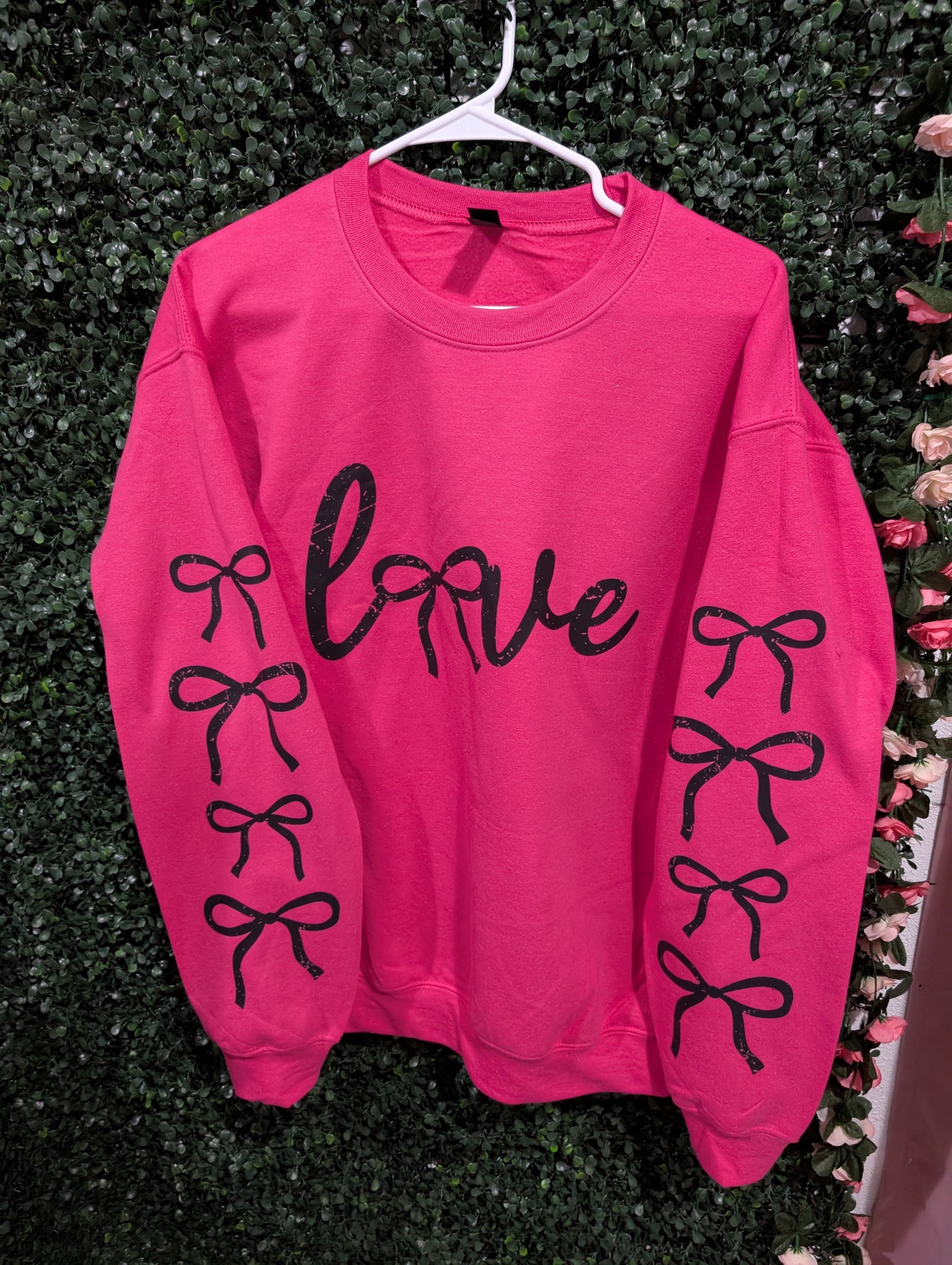 Love Bow Sleeve Sweatshirt