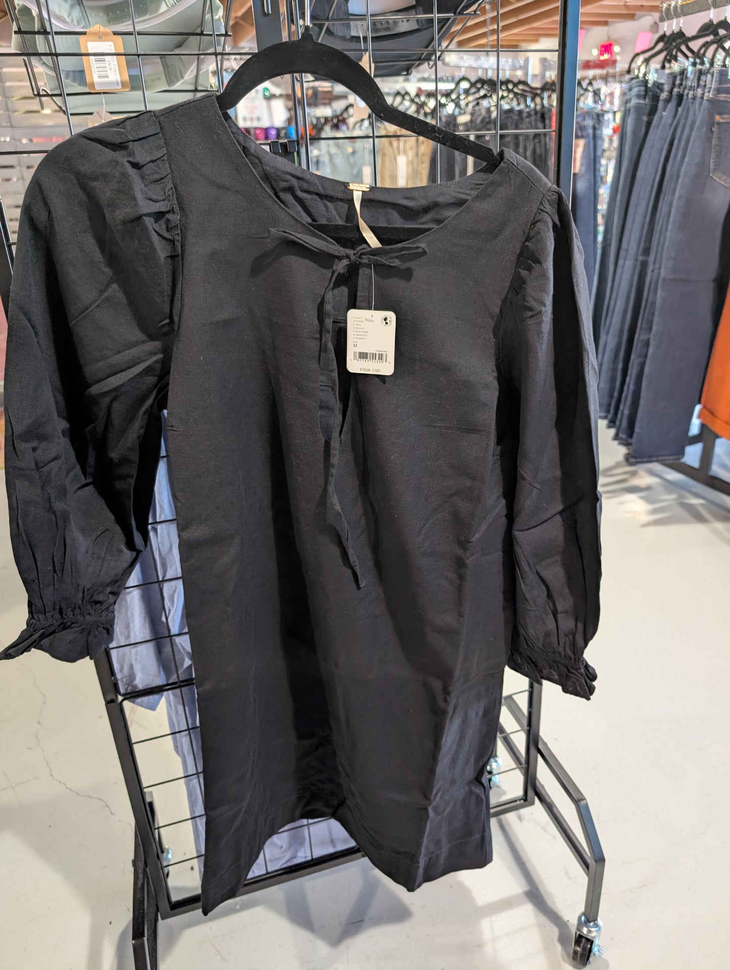 Free People - Black Midi Dress - Medium