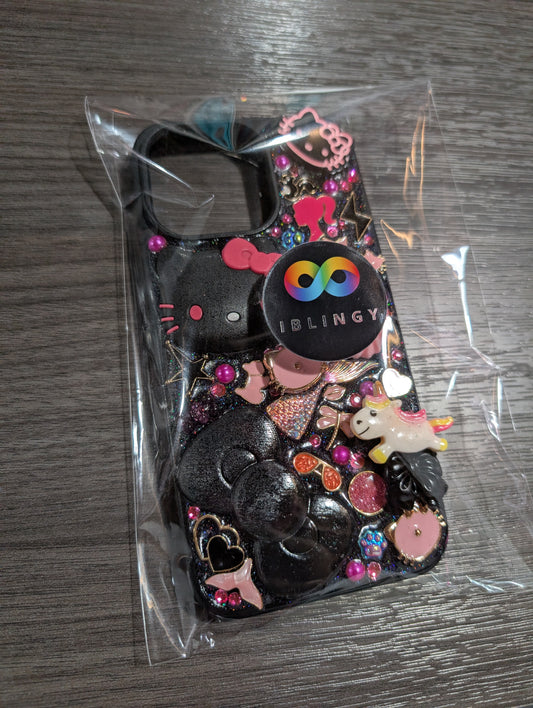 Black/Pink iPhone 15 Pro Max Case