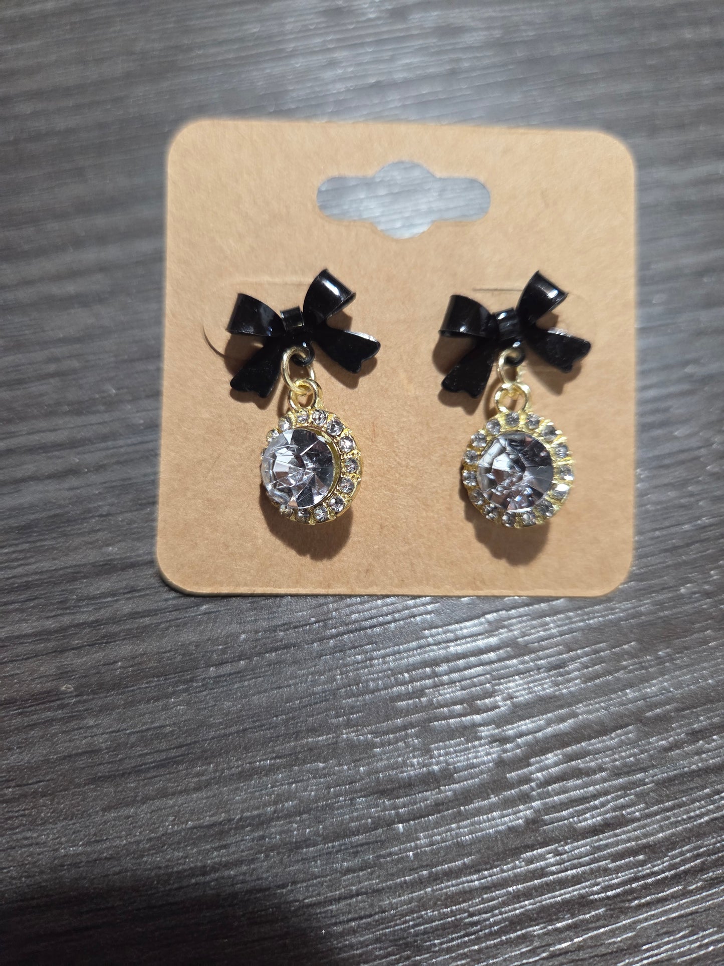 Bow/Diamond Earrings