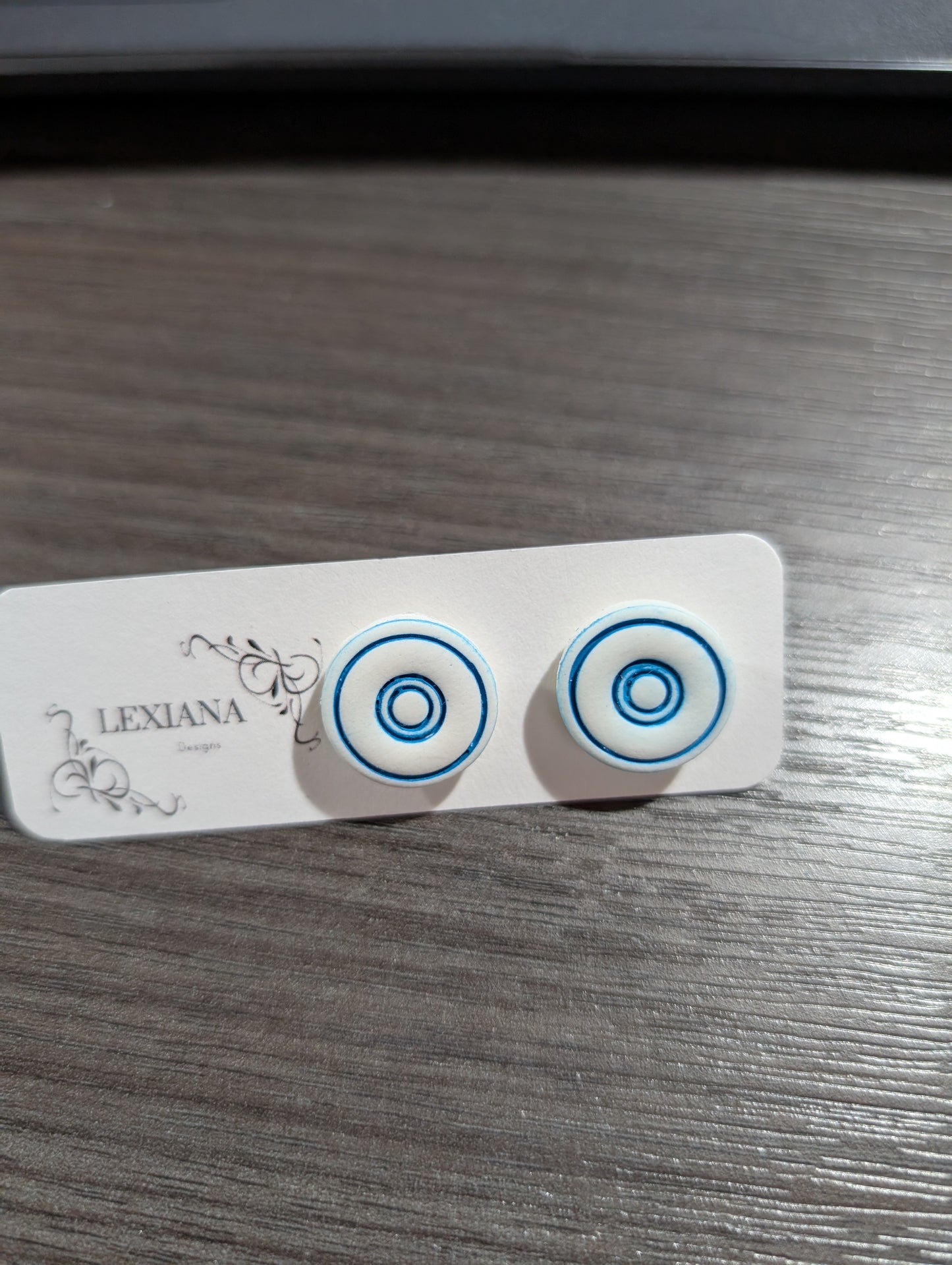 White Blue Stud