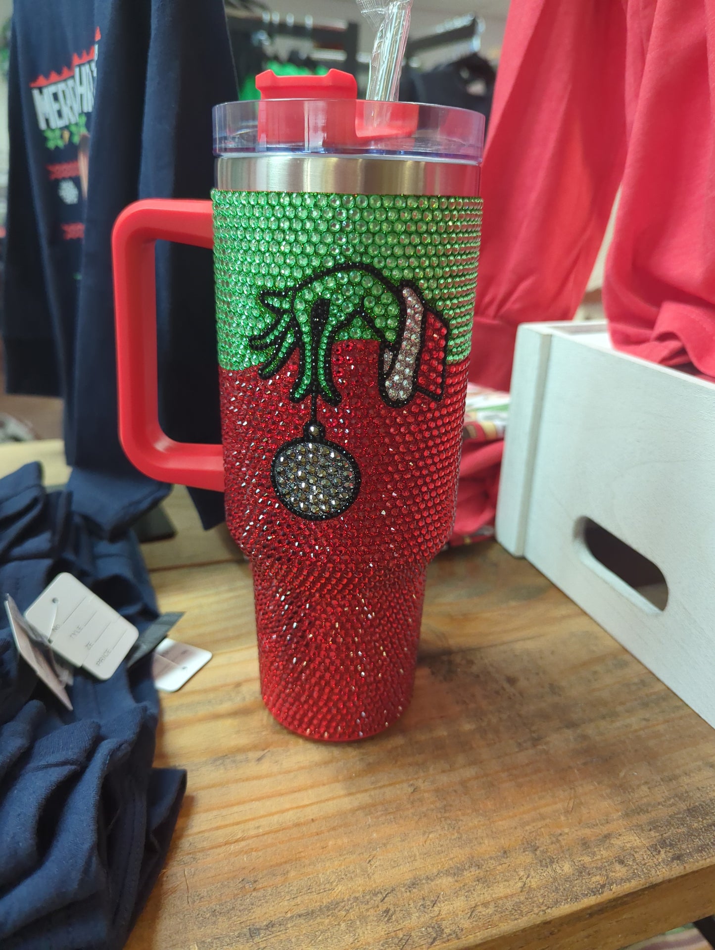 Green Monster Rhinestone Tumbler