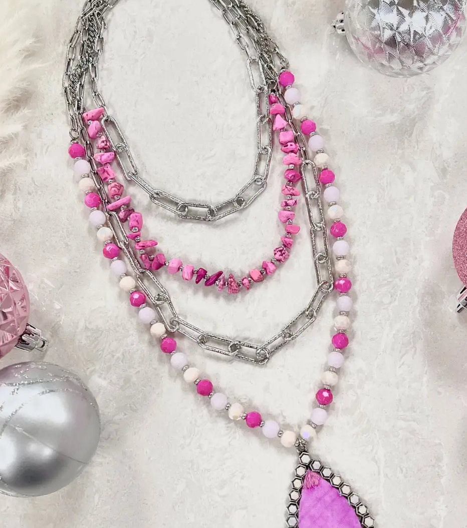 4Strand Pink Necklace