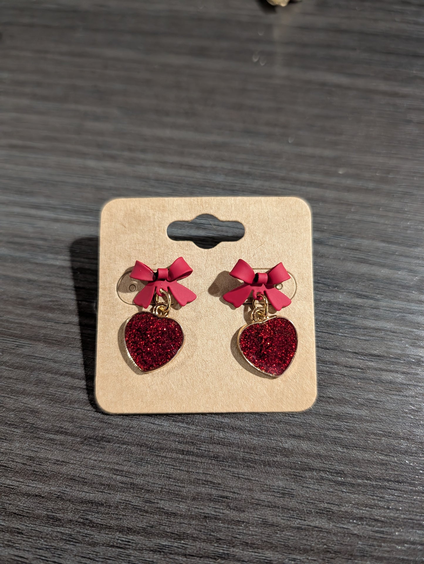 Red Heart Bow Dangle