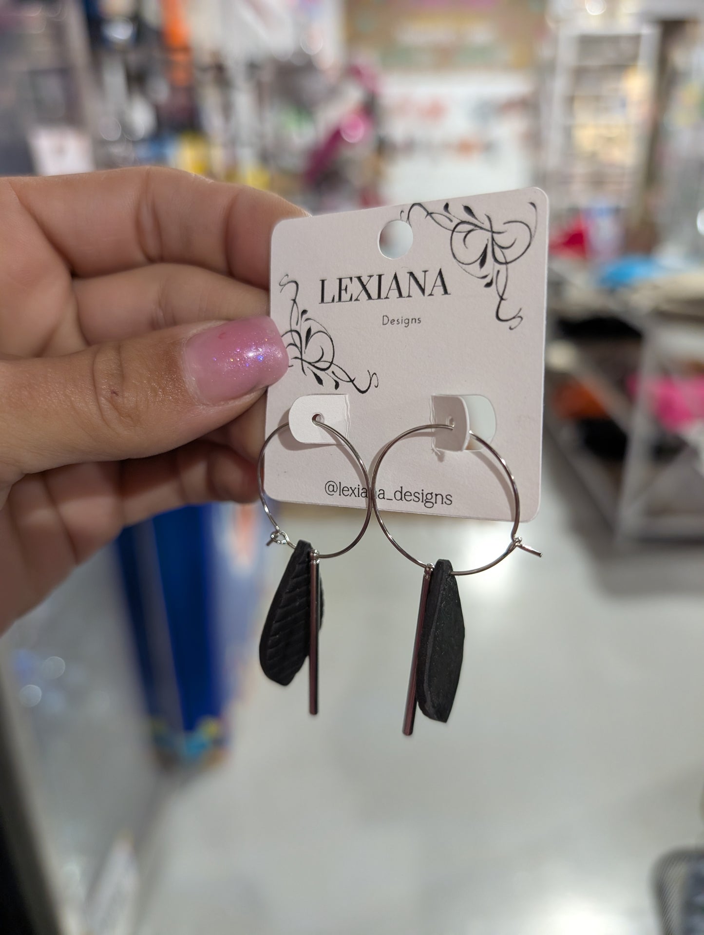 Black/Silver Hoop