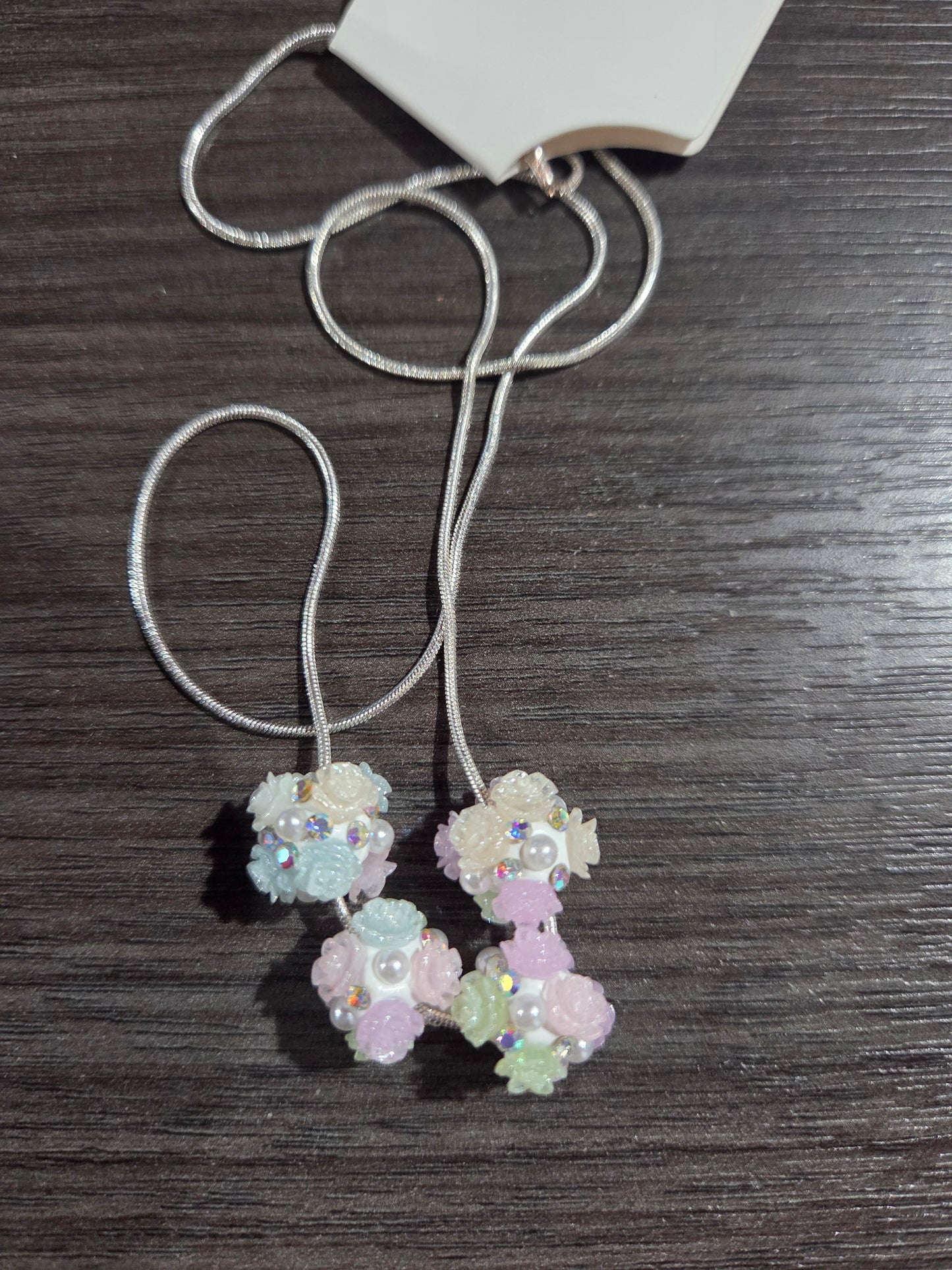 Pastel Rose Beaded Necklace