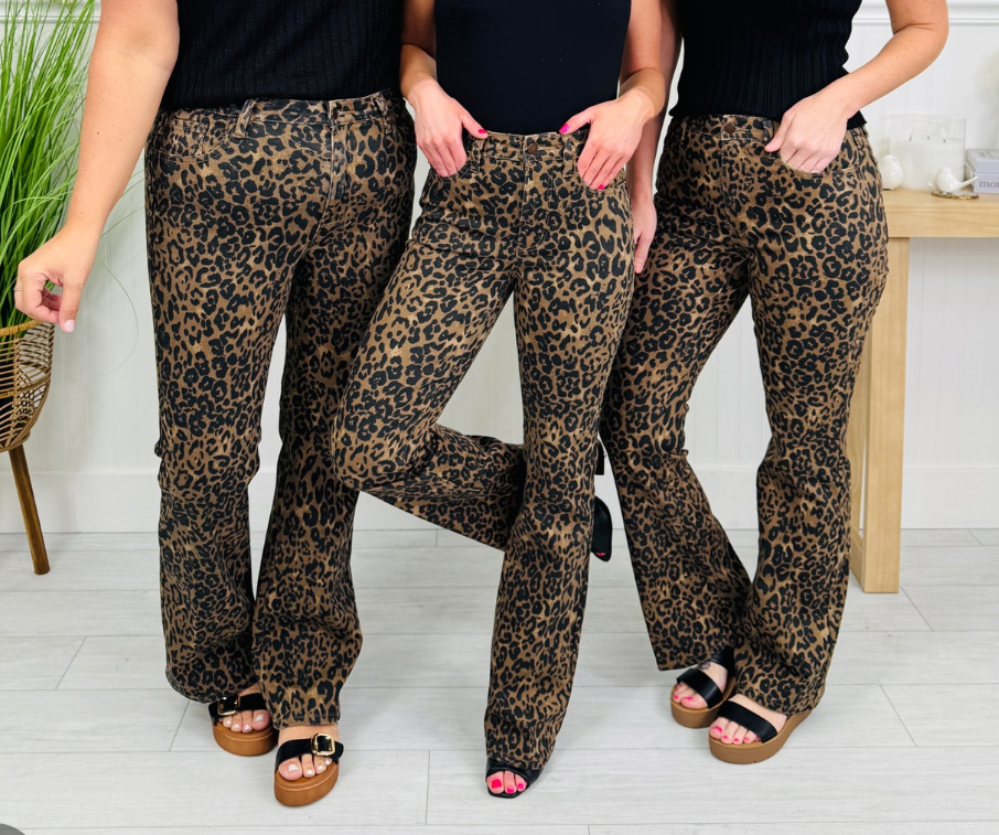JB HW Leopard Bootcut