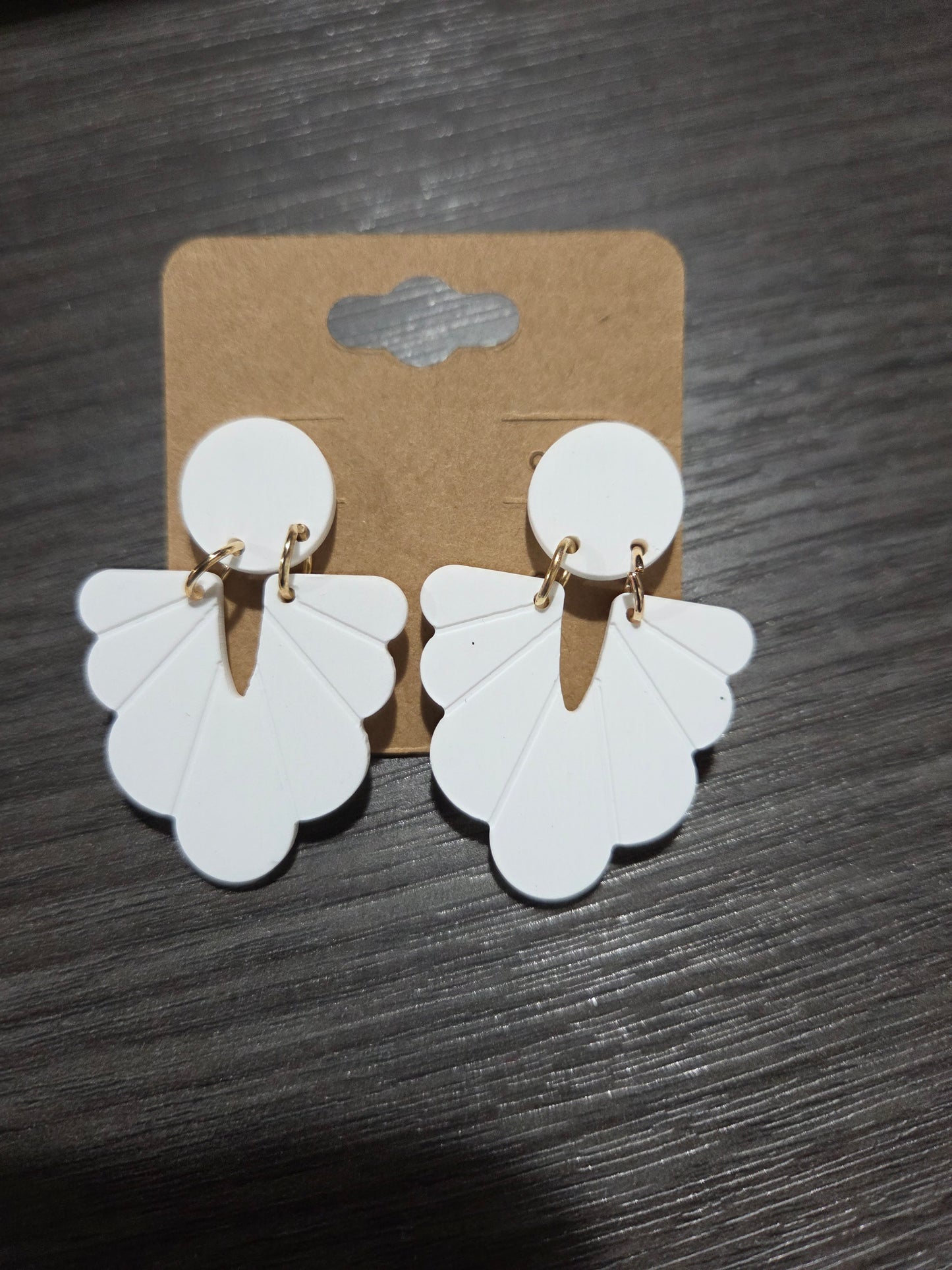 White Fan Dangle