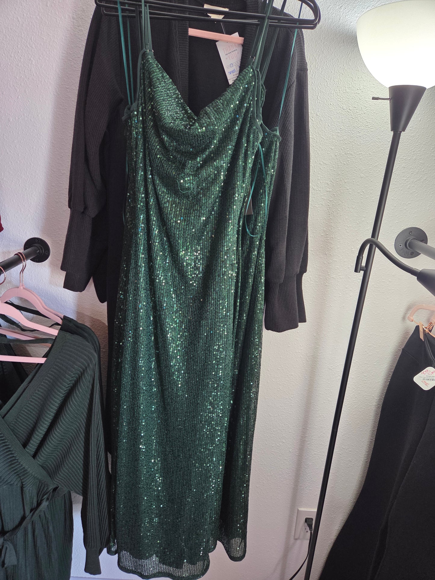 Evergreen Sequin Dress