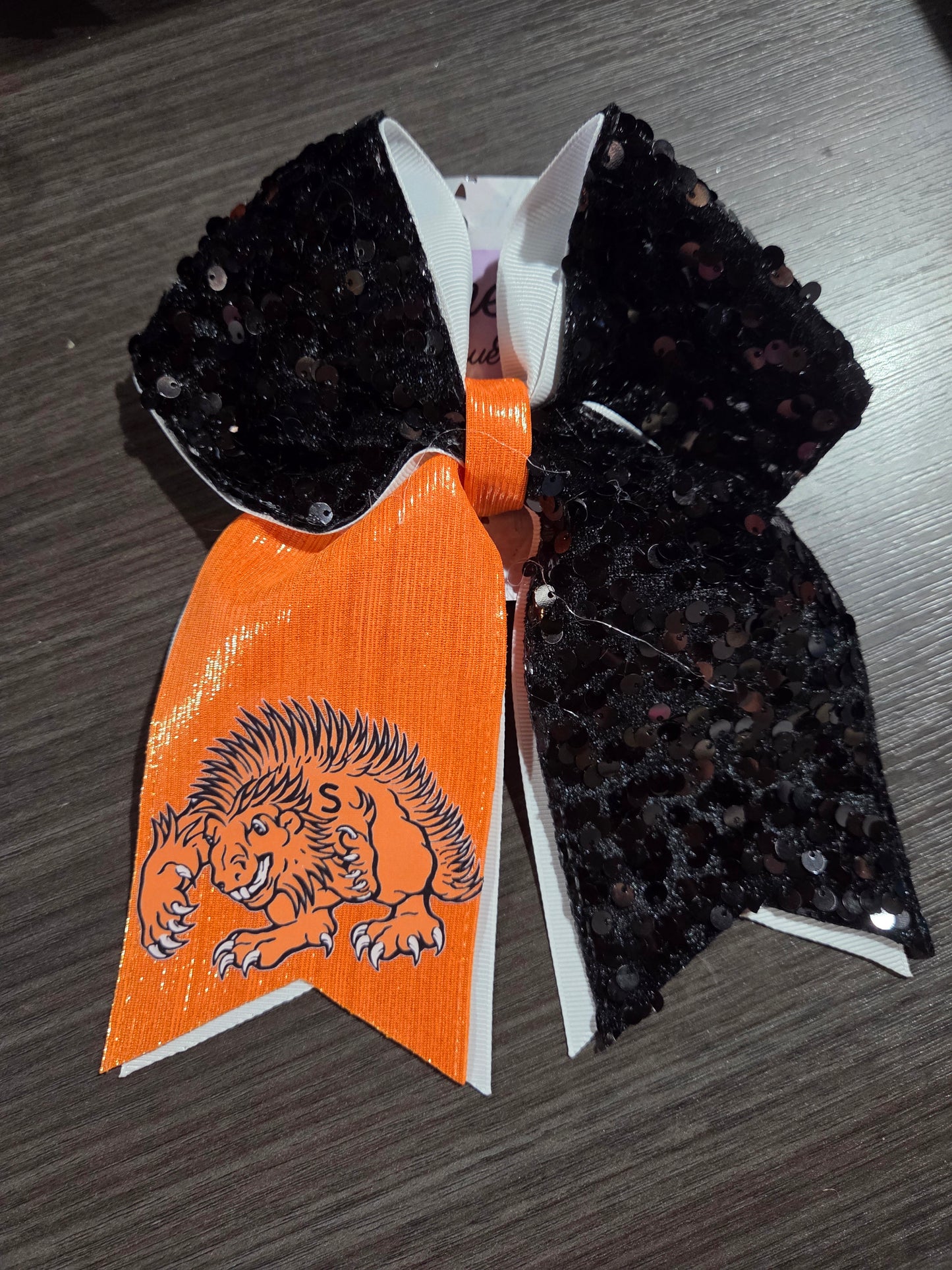 Pines/Sequins Cheer Bow