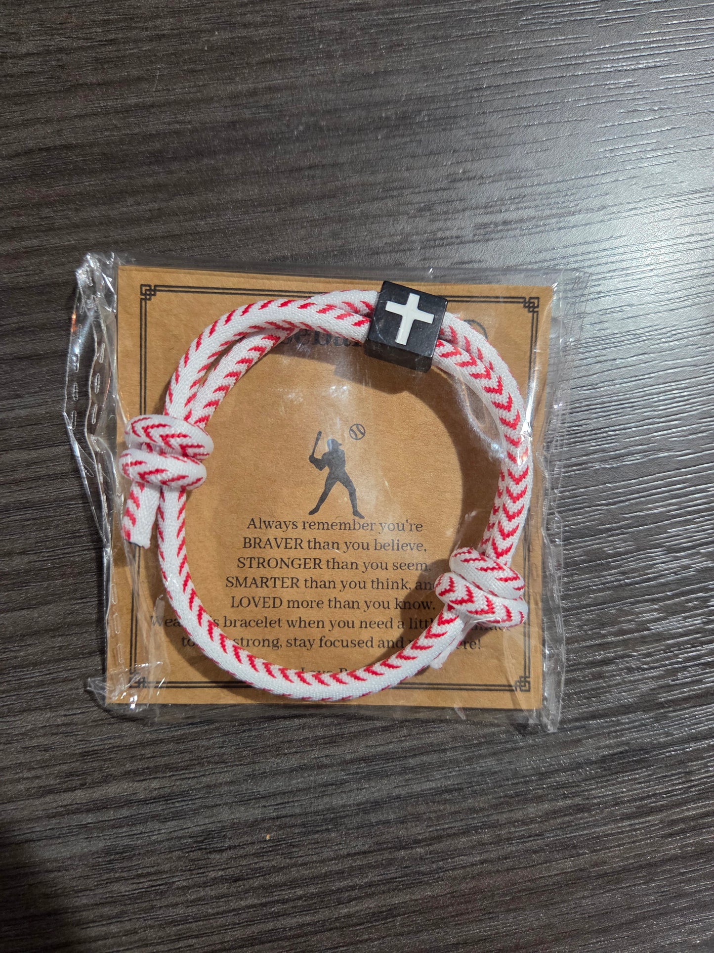 Baseball/Cross Bracelet