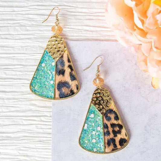 Leopard Mint Fan Dangle