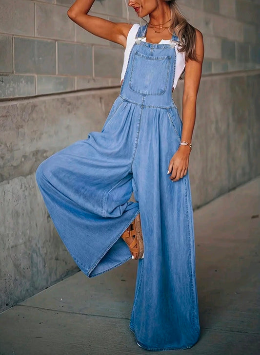 Wide Leg Overalls