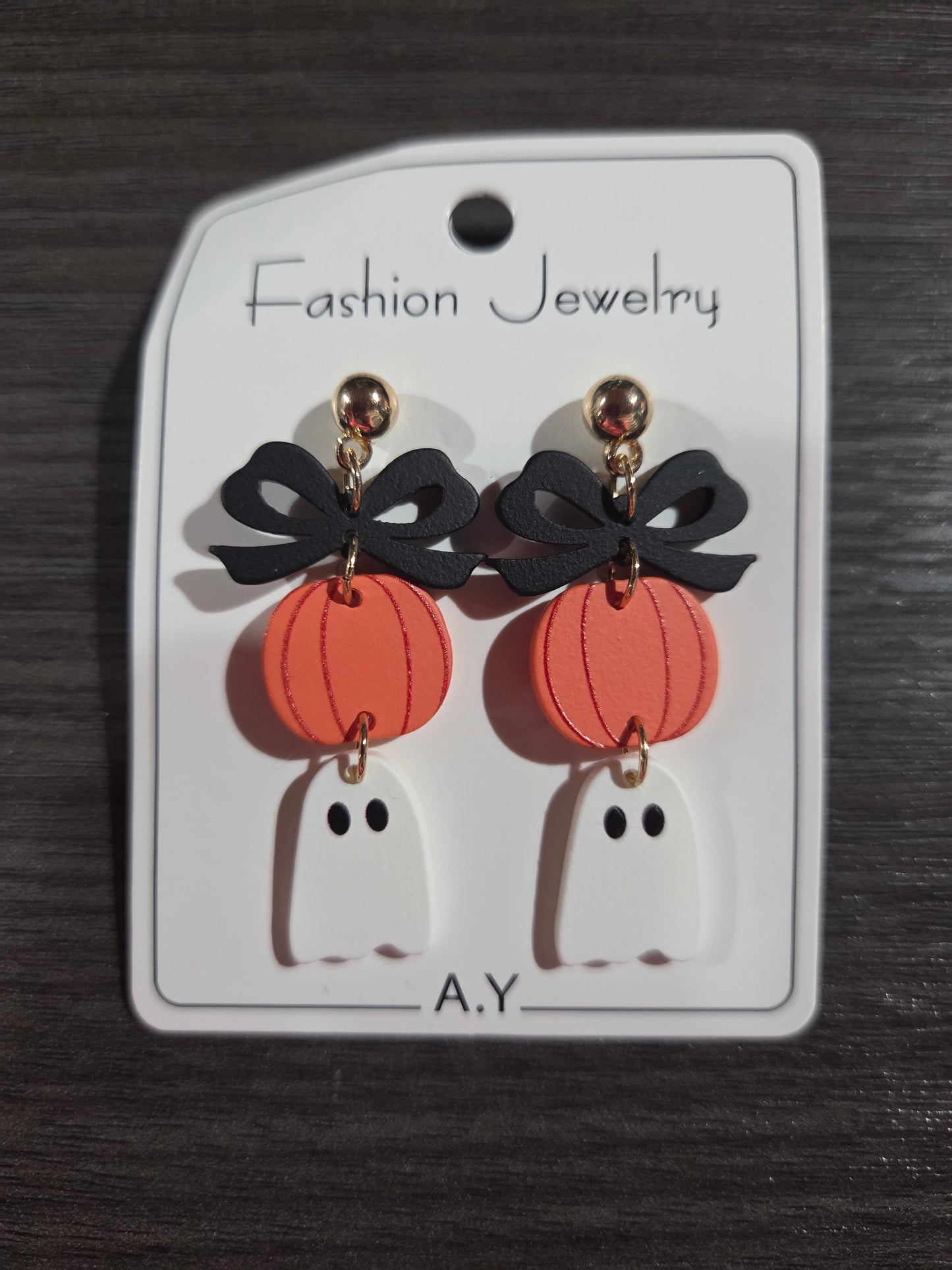 Bow, Pumpkin, Ghost Dangle