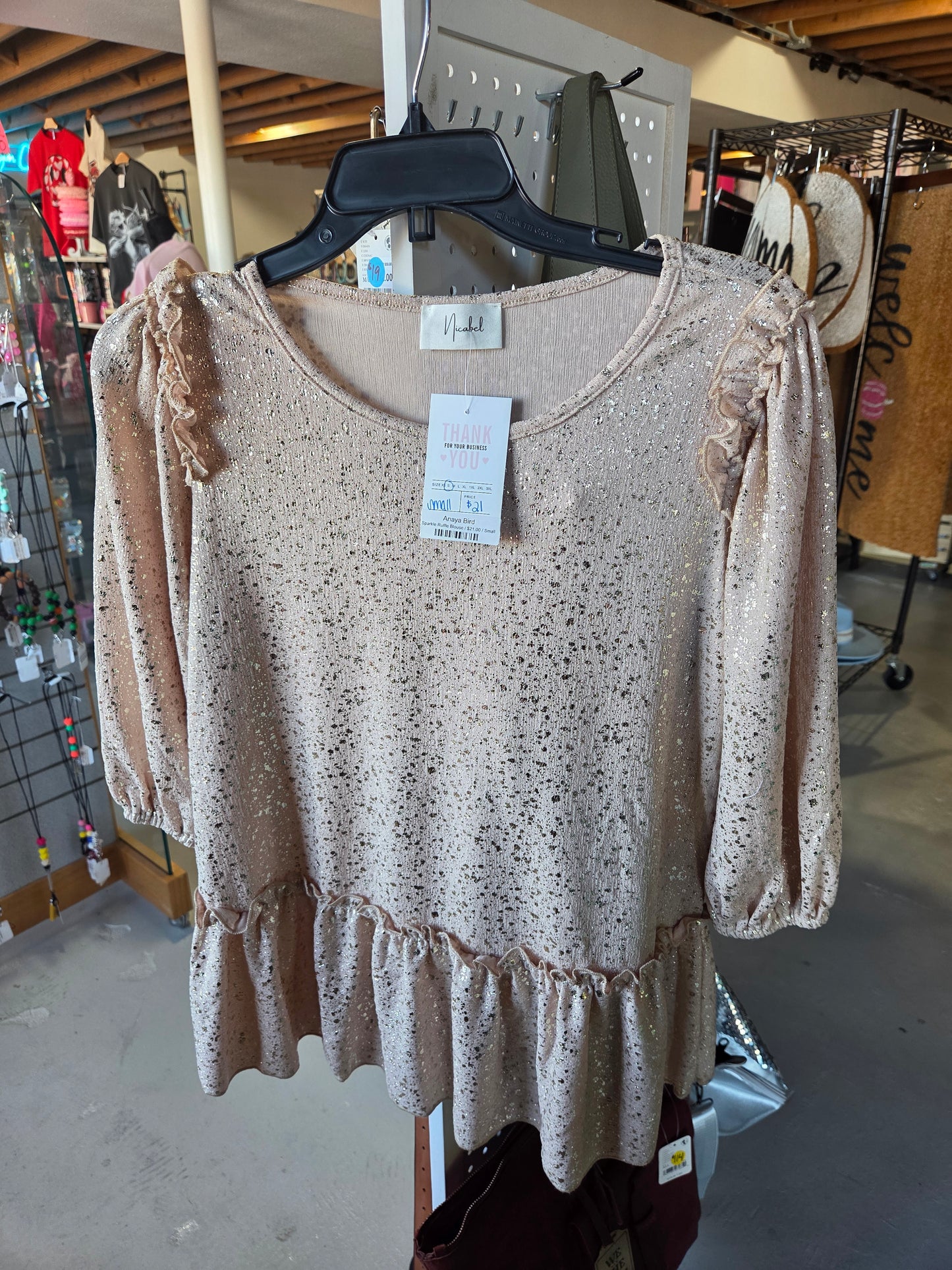 Sparkle Ruffle Blouse