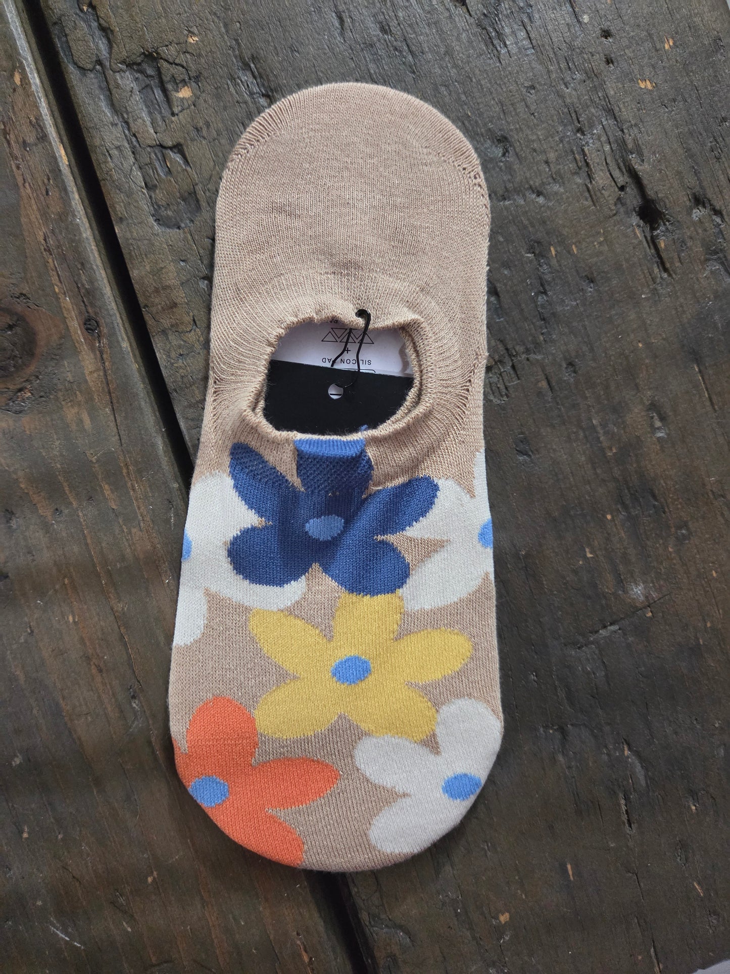 Tan w/ Flower Socks