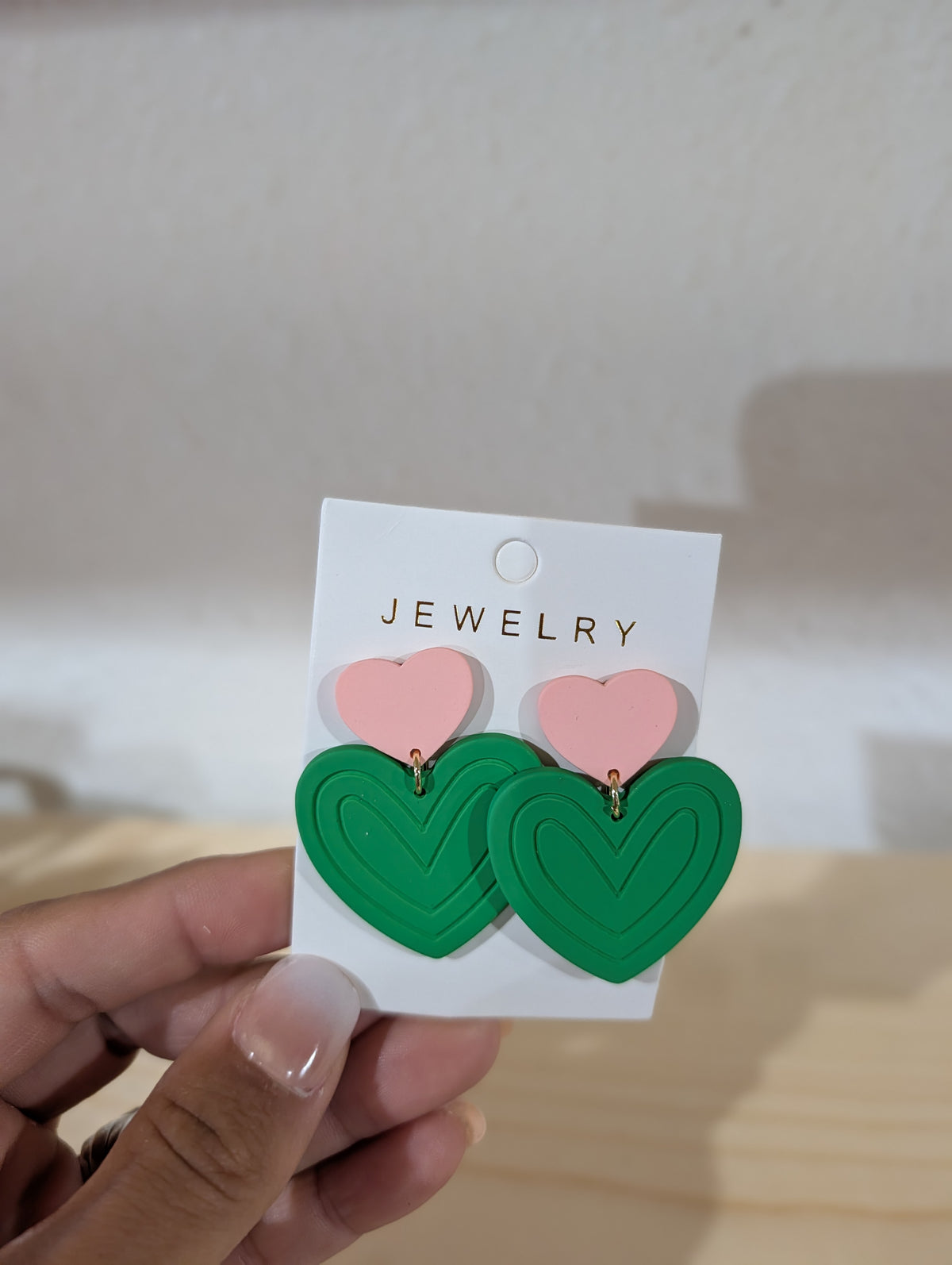 Green Pink Hearts