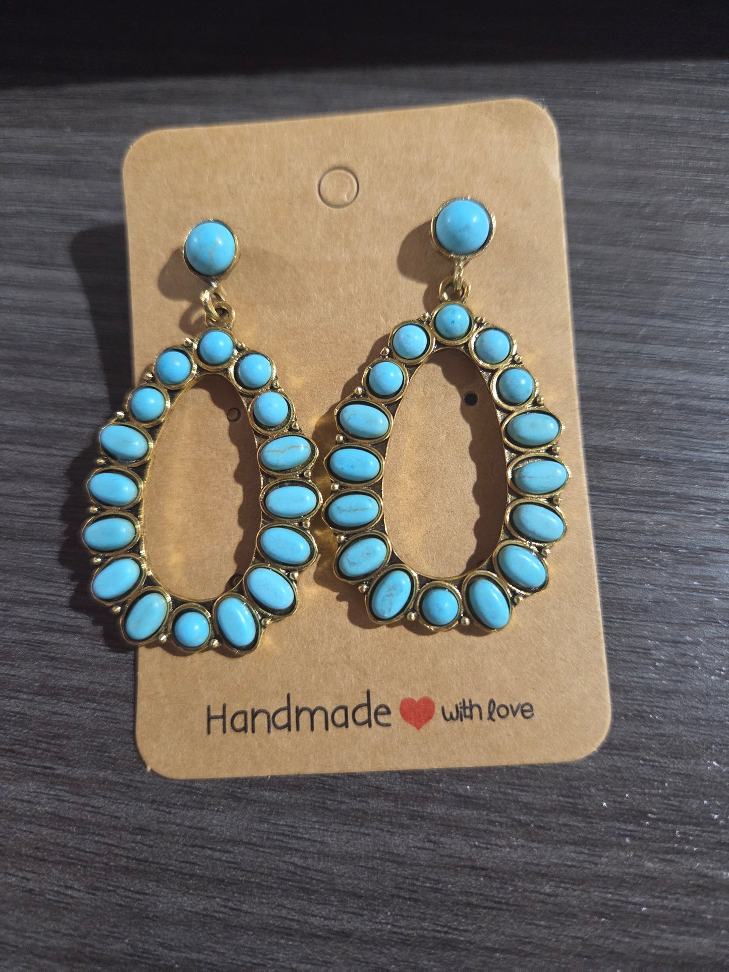 Turq/Gold Dangle