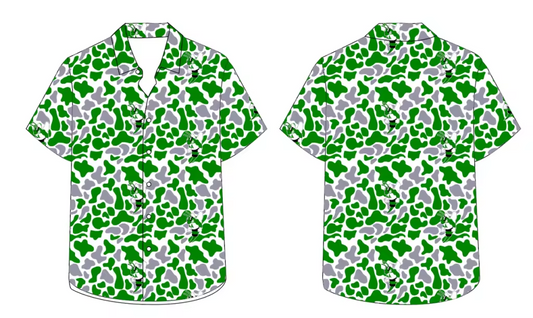 Camo Buzzy Button Up - Adult