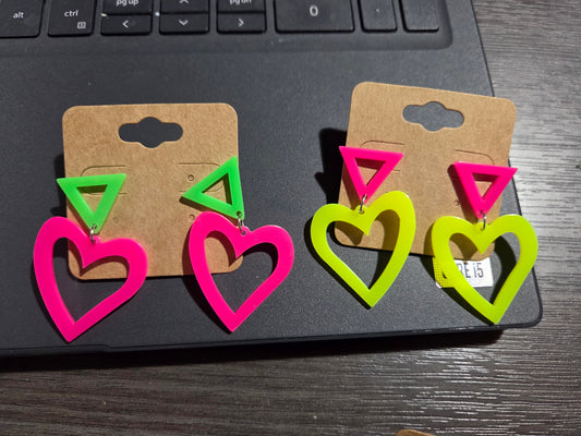 Neon Heart Dangle