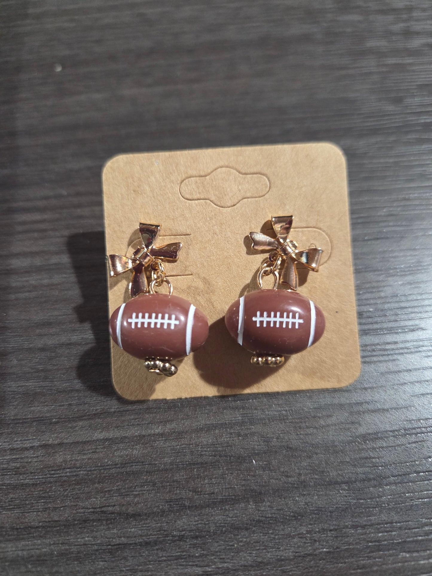 Football Gold Bow Dangle