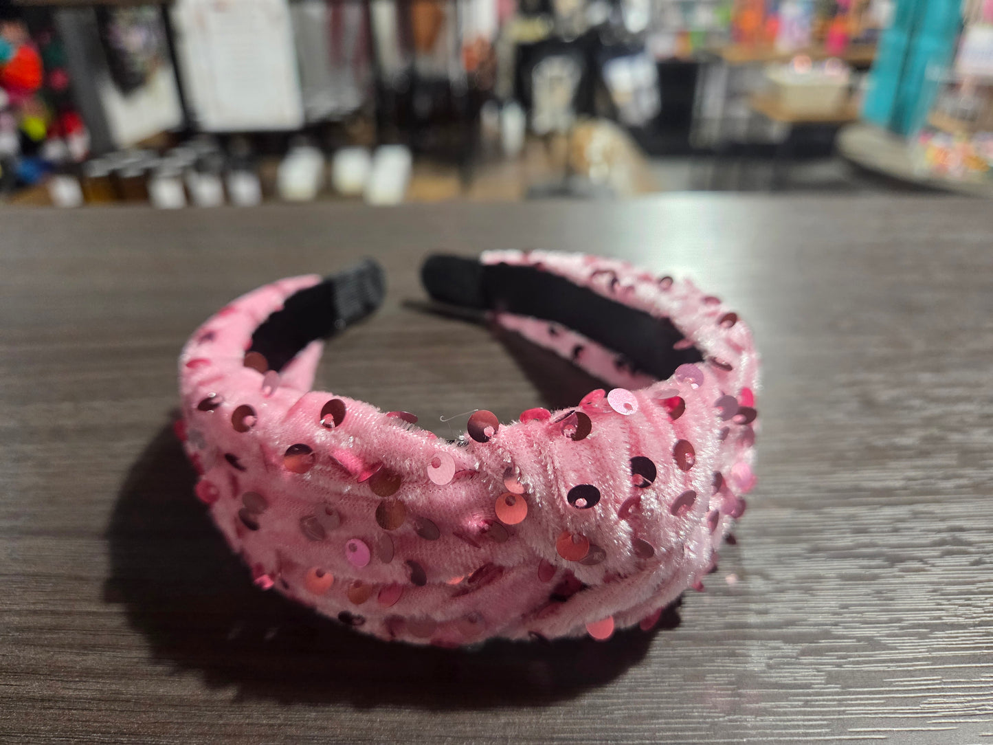 Pink Sequins Headband