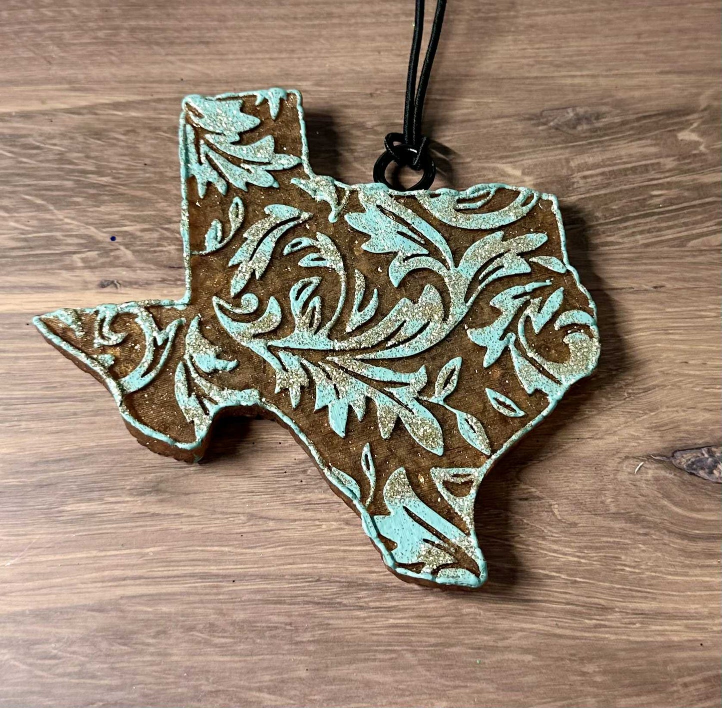 Turquoise Texas - Mahogany teakwood