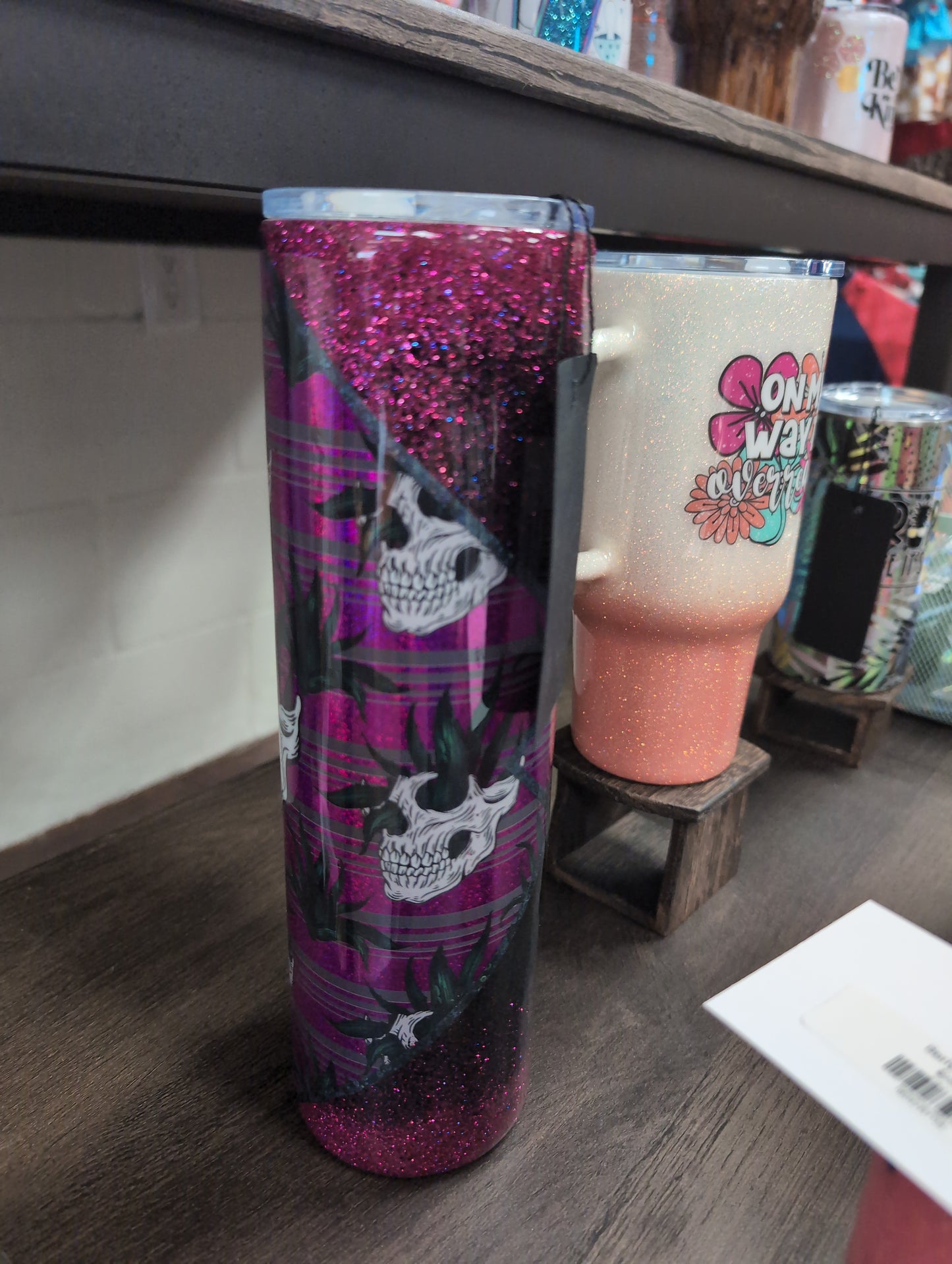 Skull Purple & Black 32oz. Tumbler