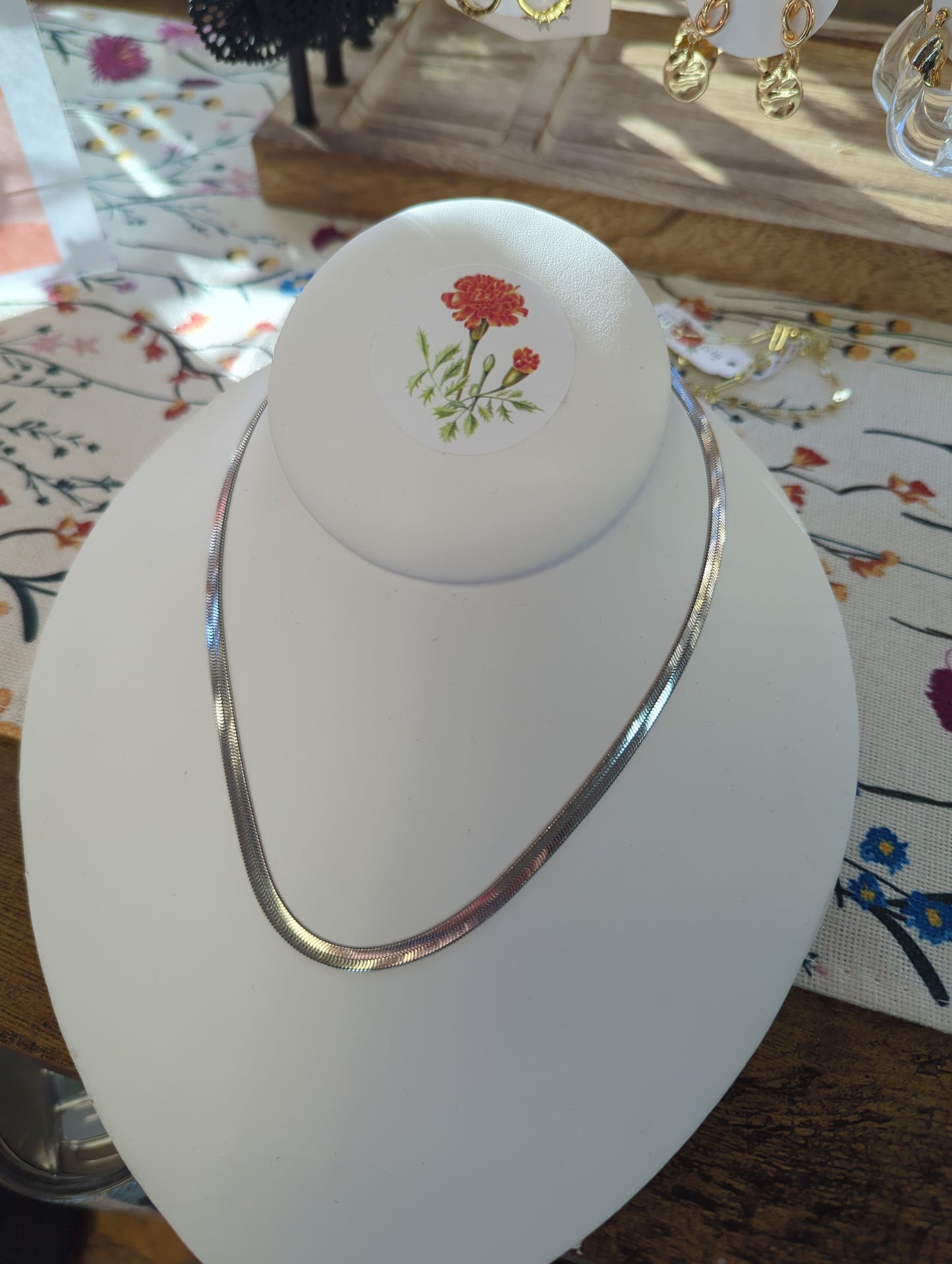 Herringbone Chain Silver N008S