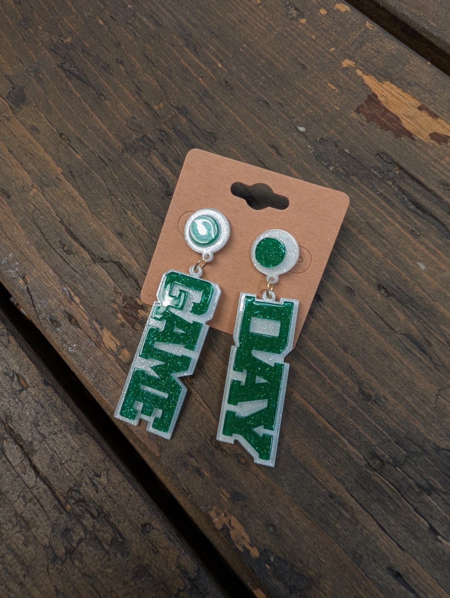 Game Day Earrings - Green