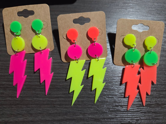 Neon Bolt Dangle