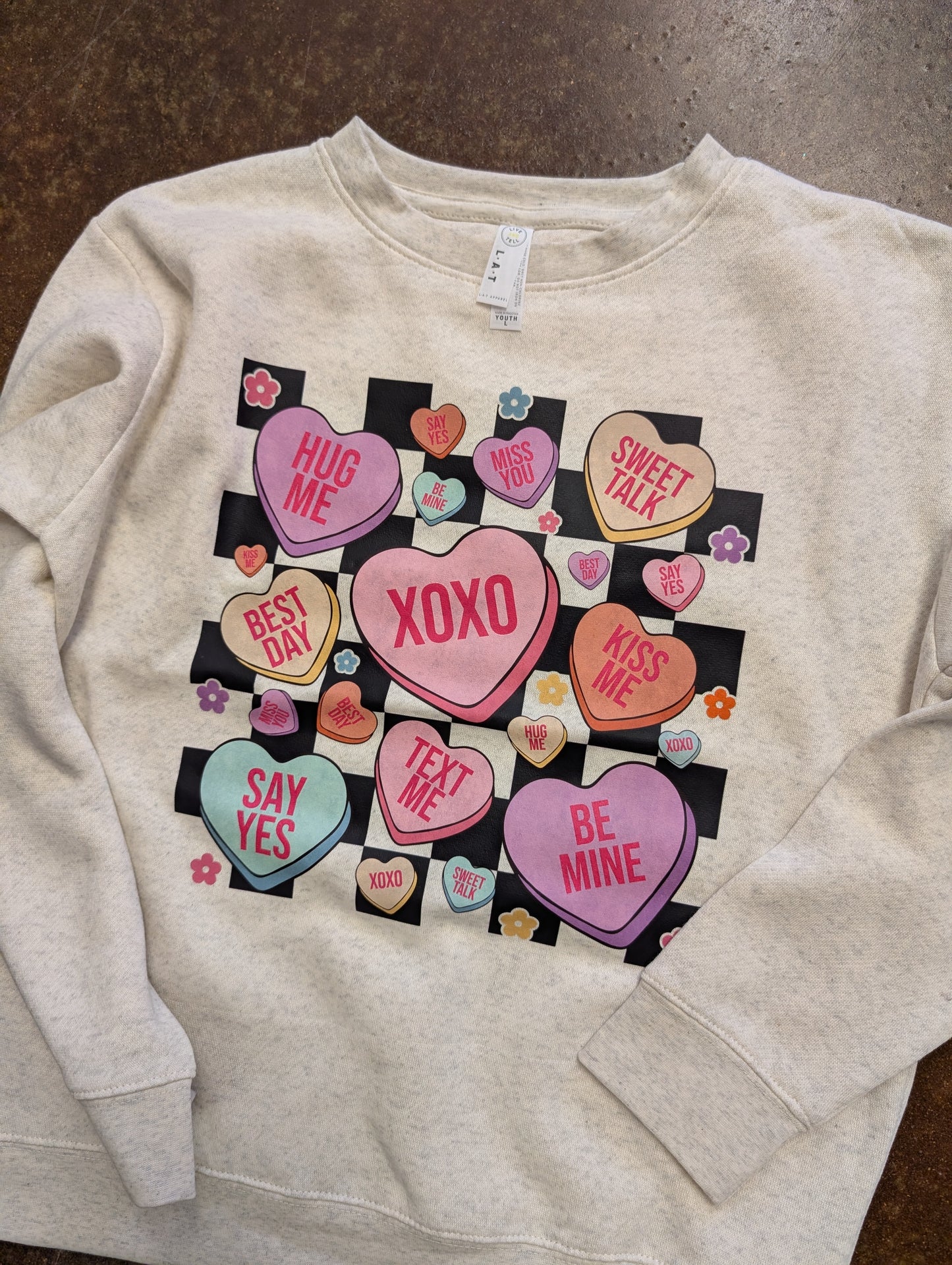 Checkered Candy Hearts