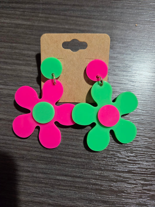 Neon Flower Dangle