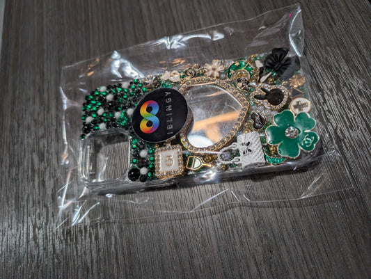 Green Bling iPhone 15 Case