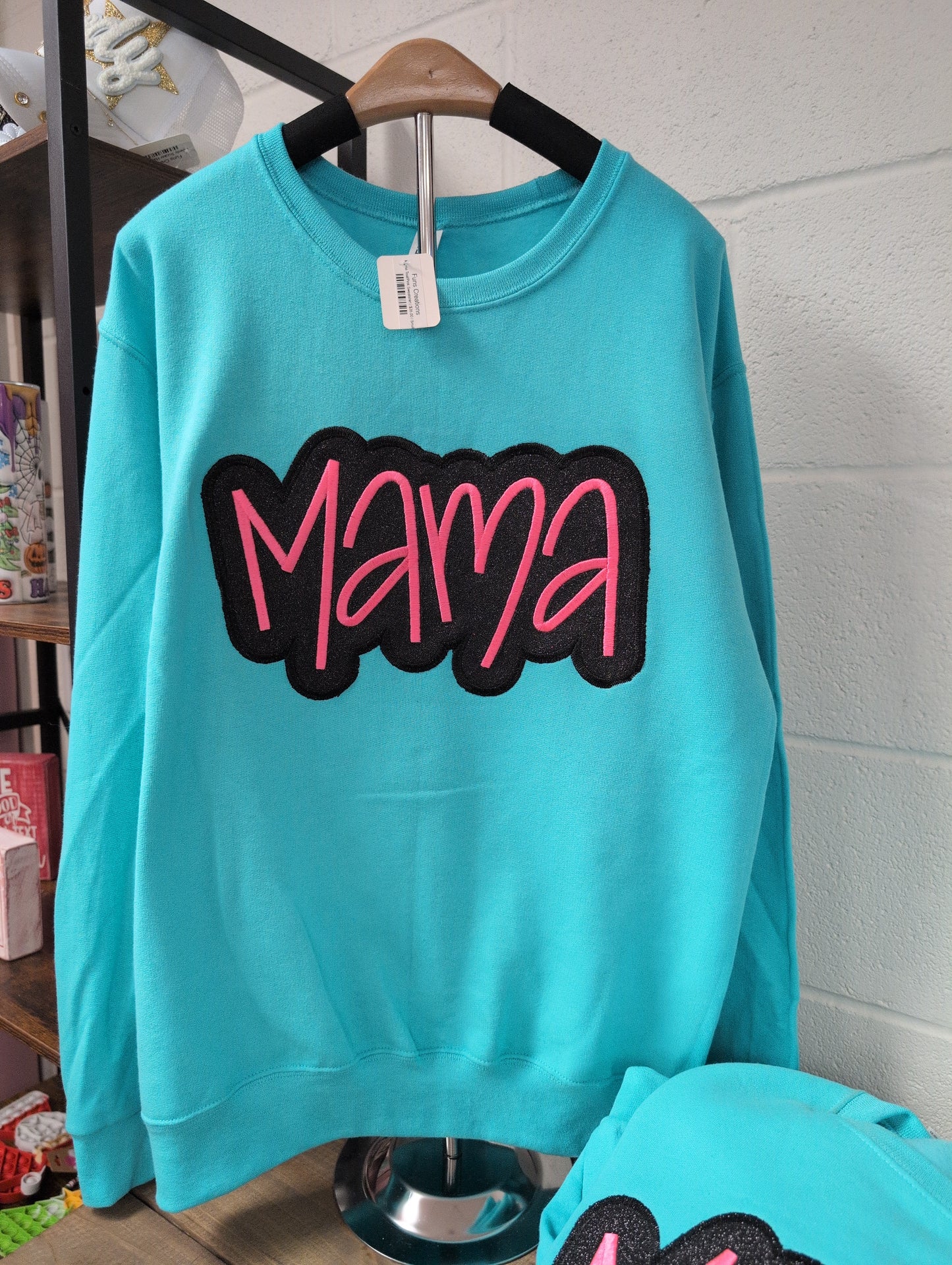 Mama Teal/Pink Sweatshirt