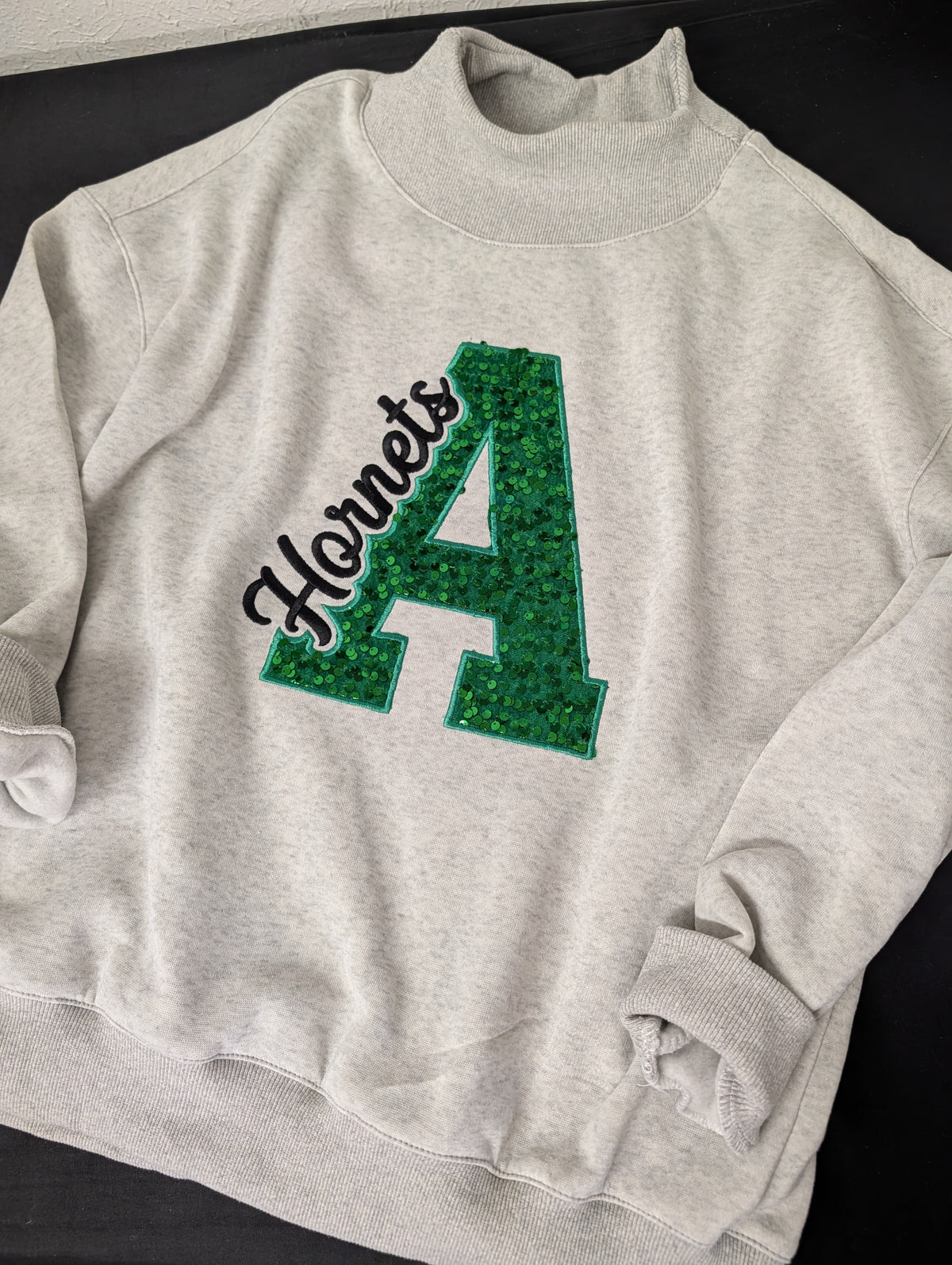 Sequin Mockneck Sweatshirt