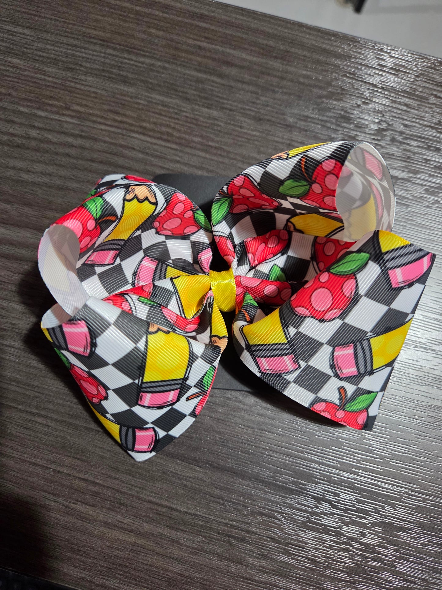 Checkered Pencil Bow