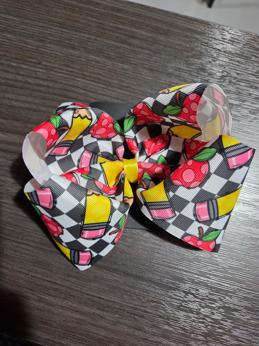Checkered Pencil Bow