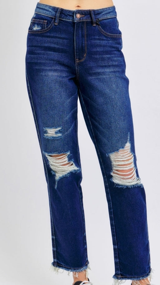 Judy Blue DK HW Rigid Magic Heavy Destroy Straight