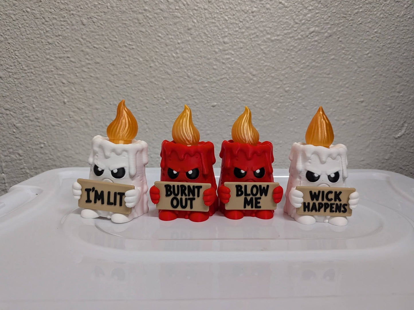 Candle W/ Sign