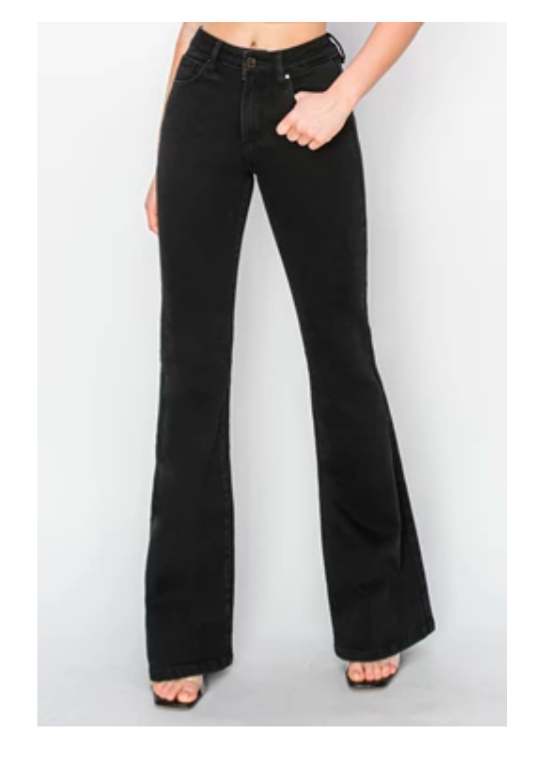 Risen - HR Flare Black Jeans