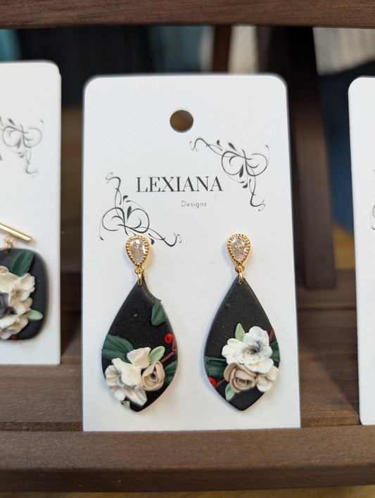Floral Teardrop Dangle