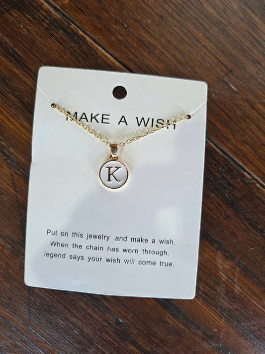 Circle Initial Necklace