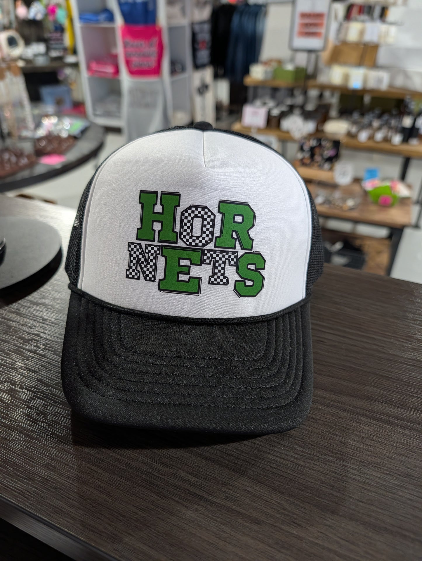 Hornets Green/Checkered Hat